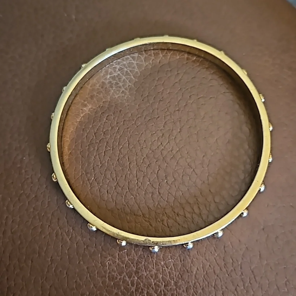KATE SPADE Studded Goldtone Slim Stackable Bangle Bracelet